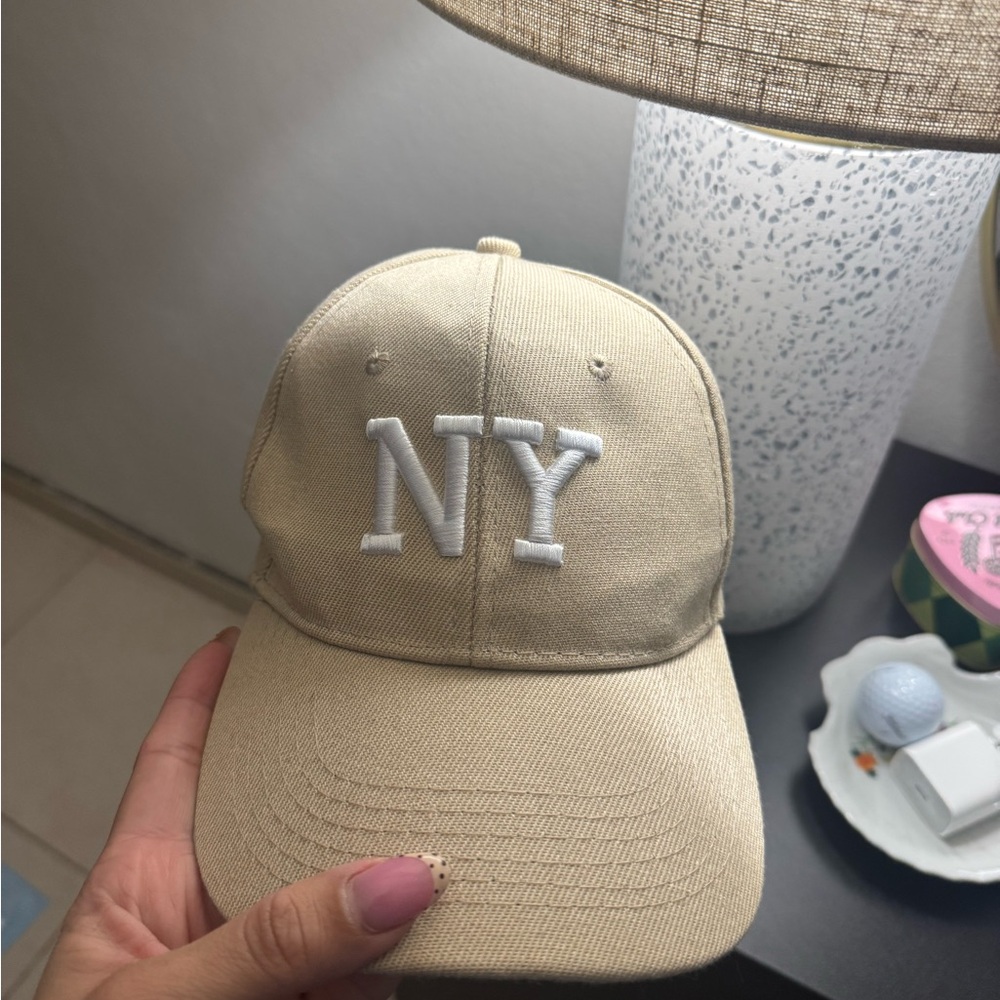 Tan NY Baseball Cap